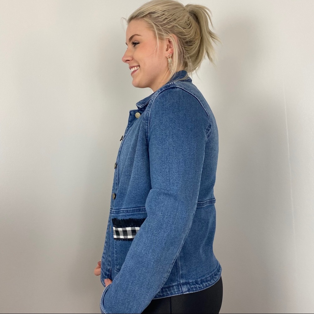 Universal Threads Gingham Jean Jacket - image 5